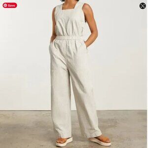Everlane Apron Striped Jumpsuit